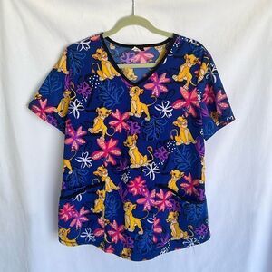 Disney Lion King Sinba Scrub Top Size M